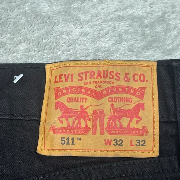 Levis 511 Slim Advanced Stretch Jeans 32x32 Black Slim Fit a0475 - Picture 8 of 10